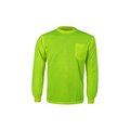 2W International Long Sleeve T-Shirt, 5X-Large, Lime TL135 5XL